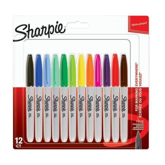 Sharpie Permanent Marker Fine (Pack of 12) (Assorted Colors), , large image number 0