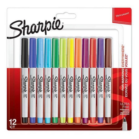 SHARPIE - Sharpie Permanent Marker Ultra Fine (Pack of 12) (Assorted Colors)
