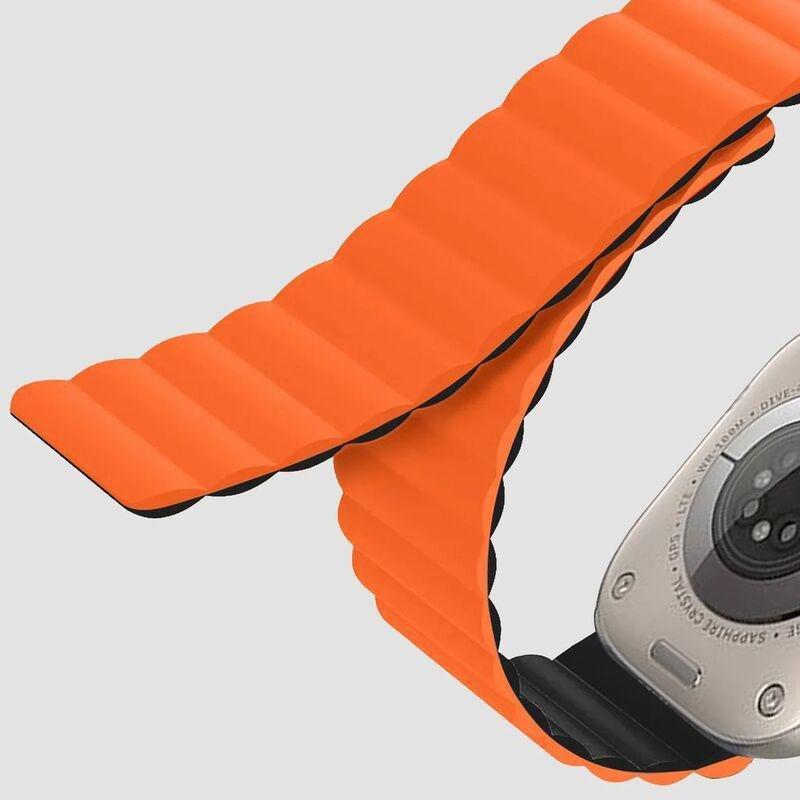 Gripp 42/44/45mm New Reverser Watch Strap - Orange/Black, , medium