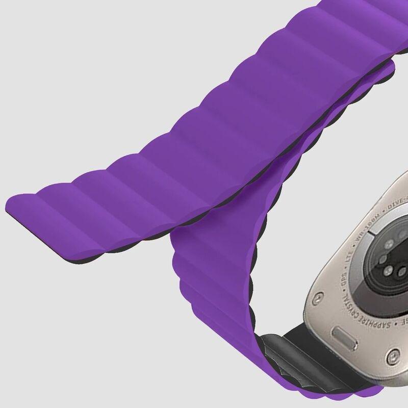 Gripp 42/44/45mm New Reverser Watch Strap - Purple/Black, , medium