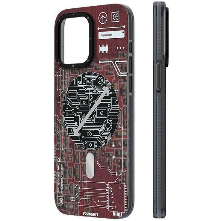 YoungKit Technology Magnetic Series Case For iPhone 15 Pro - Red, , medium