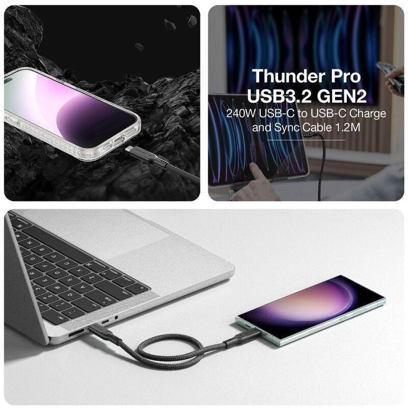 AmazingThing Thunder Pro USB-C To USB-C 5.0A 240W Gen2 2M Cable - Black, , large image number 1