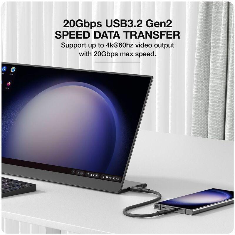 AmazingThing Thunder Pro USB-C To USB-C 5.0A 240W Gen2 2M Cable - Black, , large image number 2