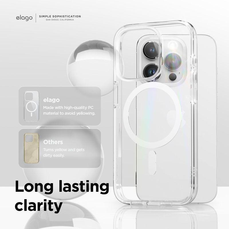 Elago MagSafe Hybrid Clear Case For iPhone 15 Pro - White, , large image number 4