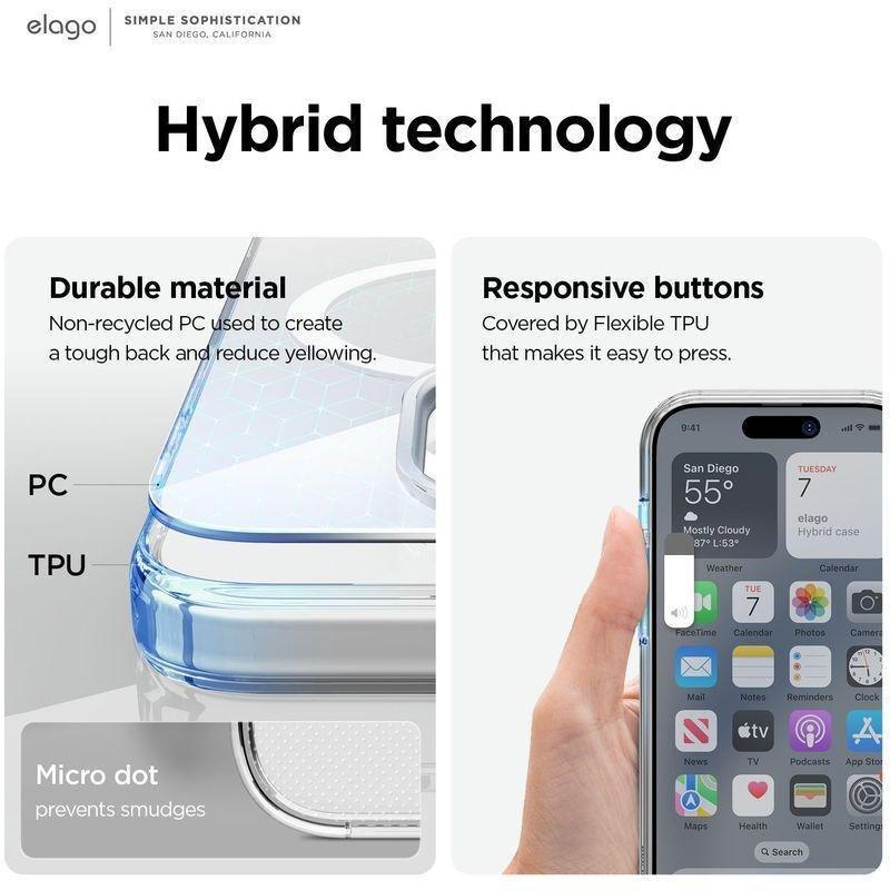 Elago MagSafe Hybrid Clear Case For iPhone 15 Pro - White, , large image number 7