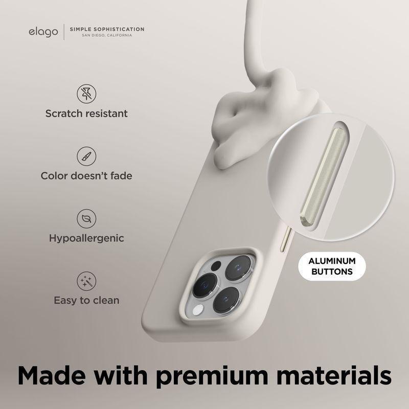 Elago MagSafe Silicone Case For iPhone 15 Pro - Stone, , large image number 4