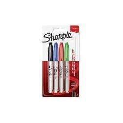 Sharpie Permanent Marker Fine (Pack of 4) (Assorted Colors), , large image number 0