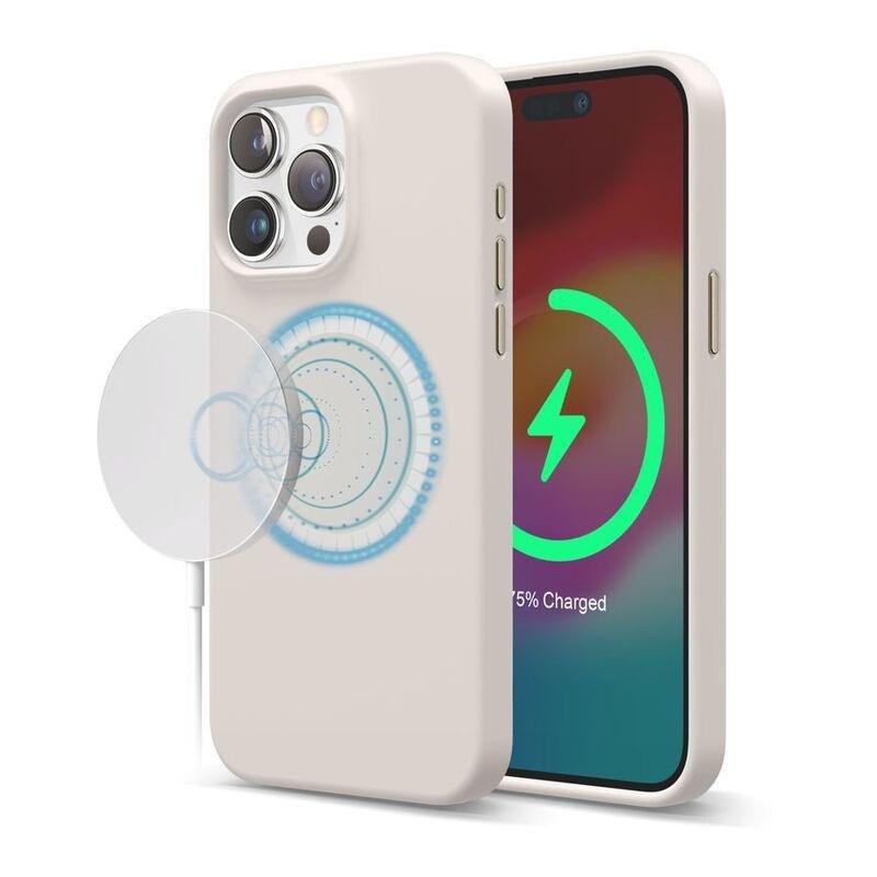 Elago MagSafe Silicone Case For iPhone 15 Pro Max - Stone, , large image number 0
