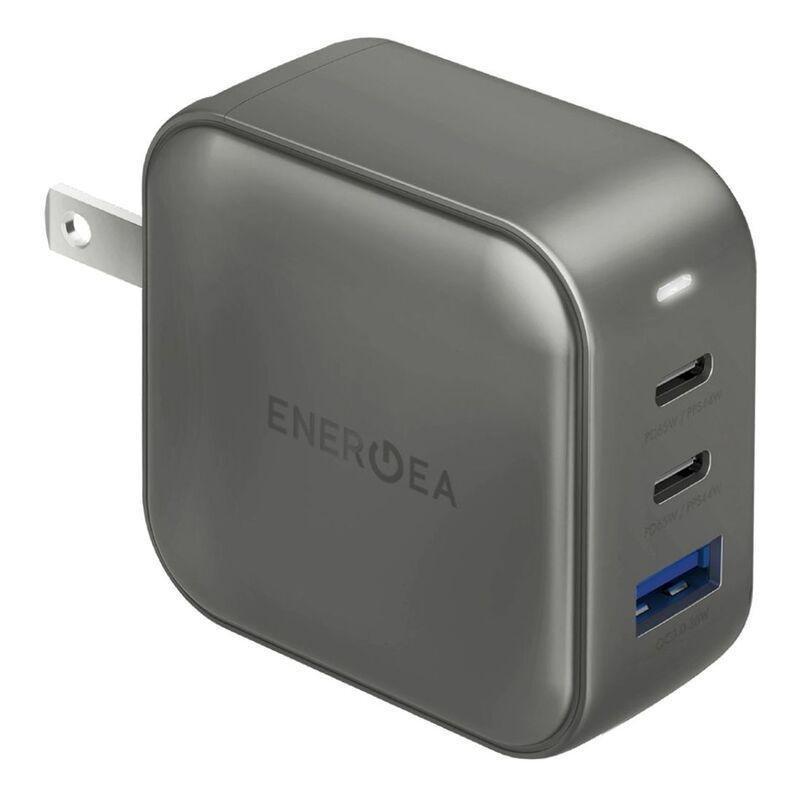 Energea TravelWorld GaN 66 2C 1A PD/PPS/Qc 3.0 Wall Charger 66W - Gunmetal, , large image number 1