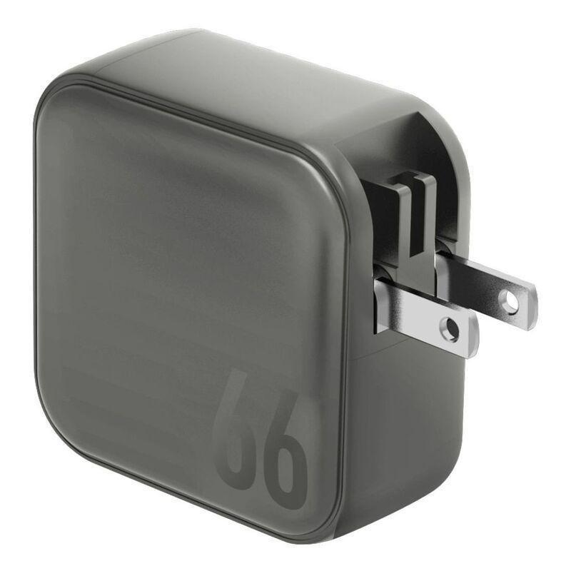 Energea TravelWorld GaN 66 2C 1A PD/PPS/Qc 3.0 Wall Charger 66W - Gunmetal, , large image number 2
