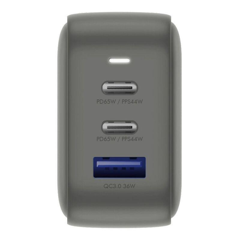 Energea TravelWorld GaN 66 2C 1A PD/PPS/Qc 3.0 Wall Charger 66W - Gunmetal, , large image number 3