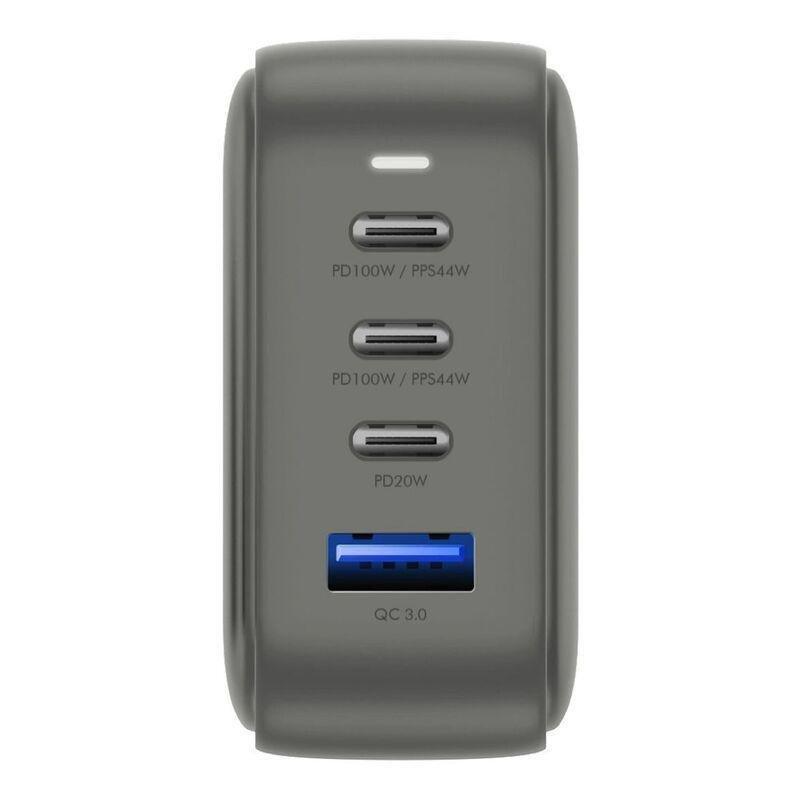 Energea TravelWorld GaN 100 3C 1A PD/PPS/Qc 3.0 Wall Charger 100W - Gunmetal, , large image number 3
