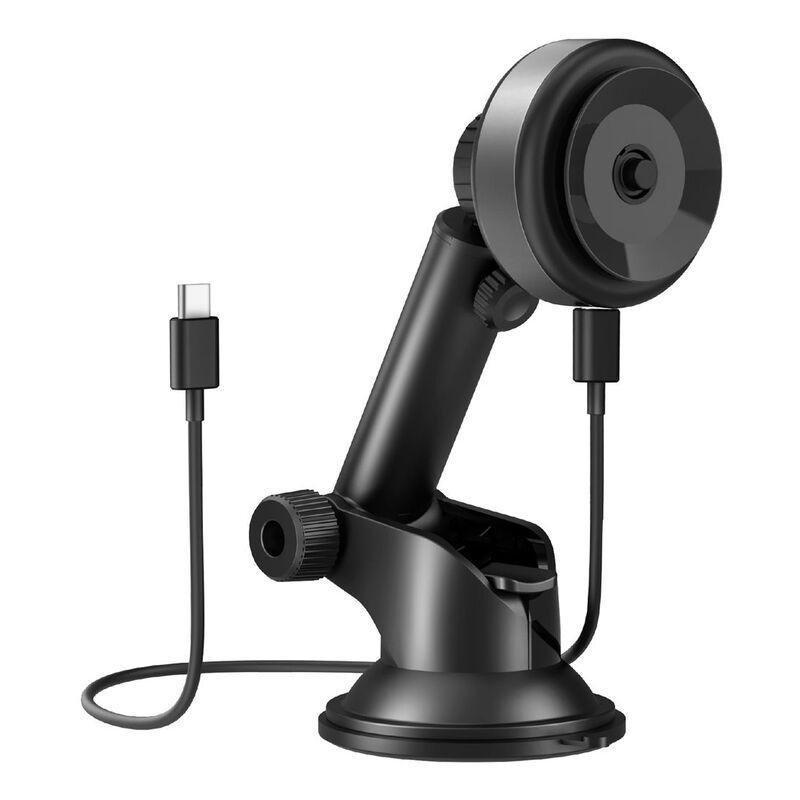 Energea Airlock Vacuum Phone Mount With 15W Wireless Charging - Gunmetal, , medium