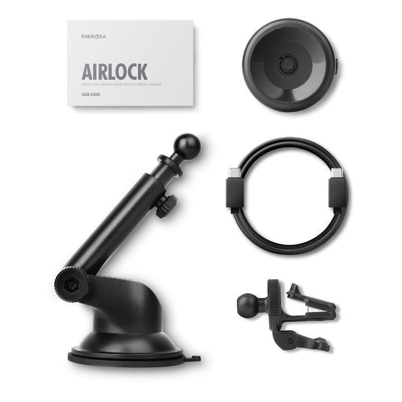 Energea Airlock Vacuum Phone Mount With 15W Wireless Charging - Gunmetal, , large image number 2
