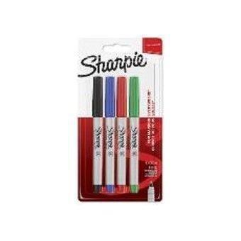 Sharpie Permanent Marker Ultra Fine (Pack of 4) (Assorted Colors), , large image number 0