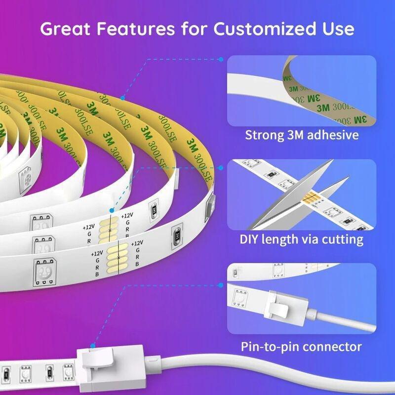 Govee Wi-Fi RGB LED Strip Lights (5m × 2 Rolls), , large image number 1