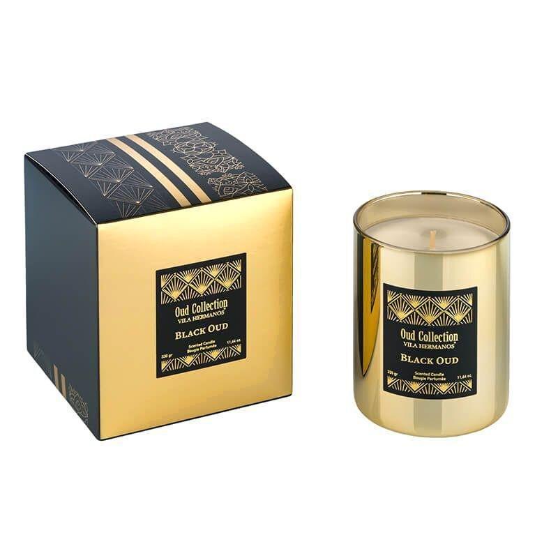 Ladenac Vila Hermano Oud Collections Scented Candle 330g - Black Oud - Golden, , large image number 0