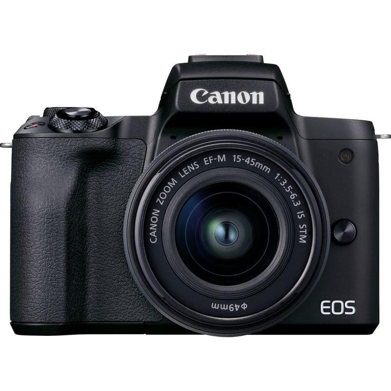 Canon EOS M50 Mark II Mirrorless Digital Camera with 15-45mm Lens Black Premium Blogger Kit (Includes Camera, Lens, Tripod, VideoMic & SDHC Card), , large image number 1