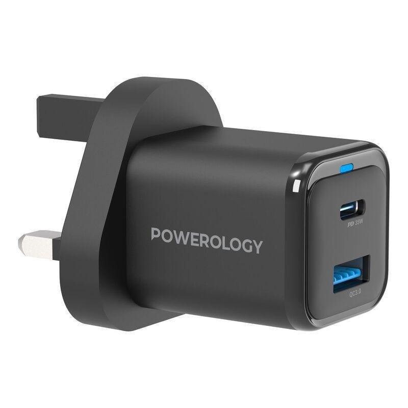 Powerology 35W PD Super Compact Quick Charger With Braided USB-C To Lightning Cable - 1.2m/4ft, , medium