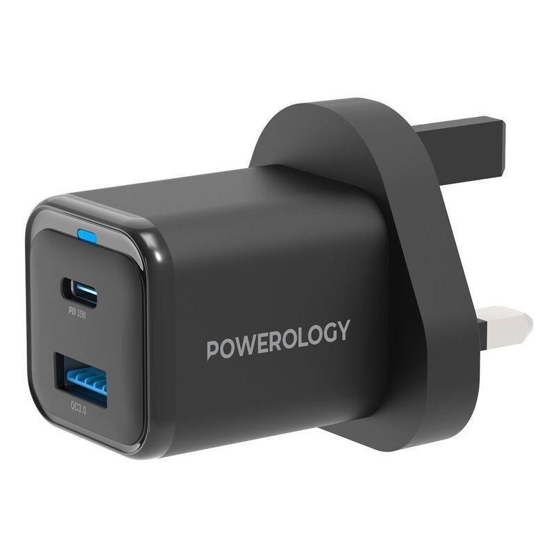 Powerology 35W PD Super Compact Quick Charger With Braided USB-C To Lightning Cable - 1.2m/4ft, , large image number 1