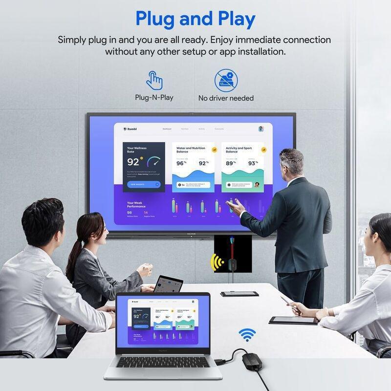 Powerology Wireless HDMI Mirroring Adaptor Pair with USB-C Cable, , large image number 1