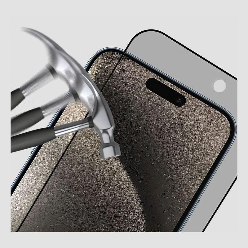 Gripp Privacy Glass For iPhone 15 Pro Black, , large image number 3