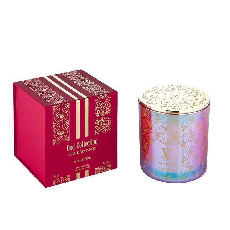 Ladenac Vila Hermano Oud Collections Scented Candle 500g - Black Oud - Iridescent Red, , medium