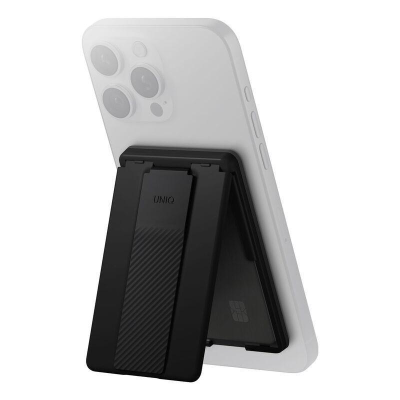 UNIQ Heldro ID Magnetic Card Holder With Grip-Band And Stand - Midnight, , large image number 0