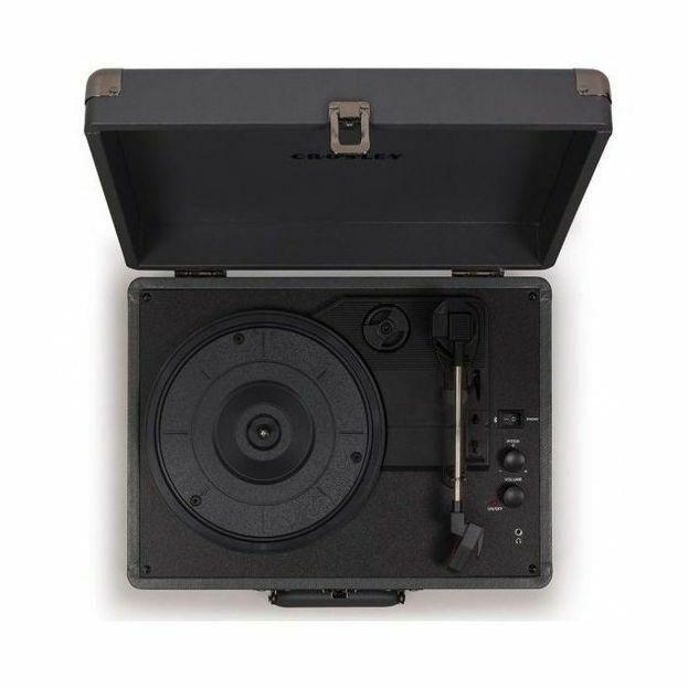 Crosley Cruiser Deluxe Portable Turntable with Built-in Speakers - Slate, , large image number 1