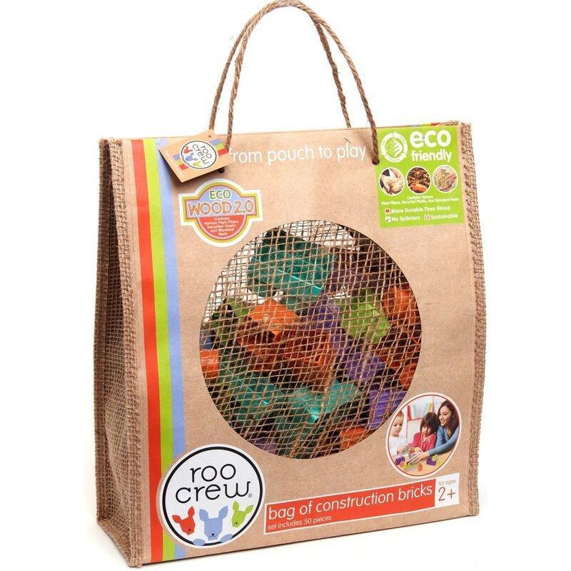 Roo Crew Eco Wood 2.0 Twine Bag Of Blocks (50 Pieces), , large image number 0