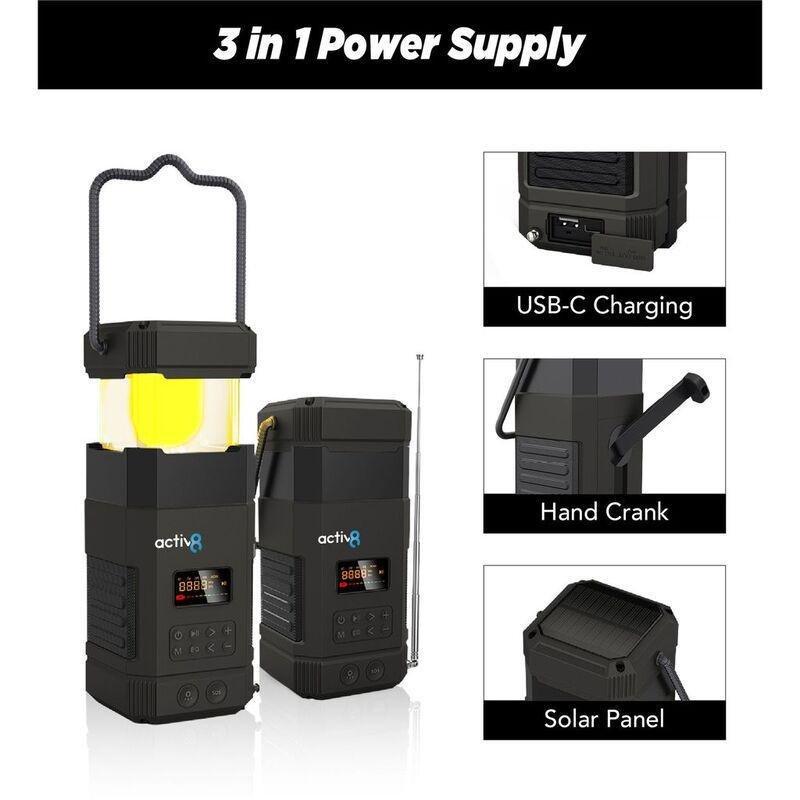 Activ8 ActiveADVENTURE Bluetooth Camping Lantern Speaker - Black, , large image number 5