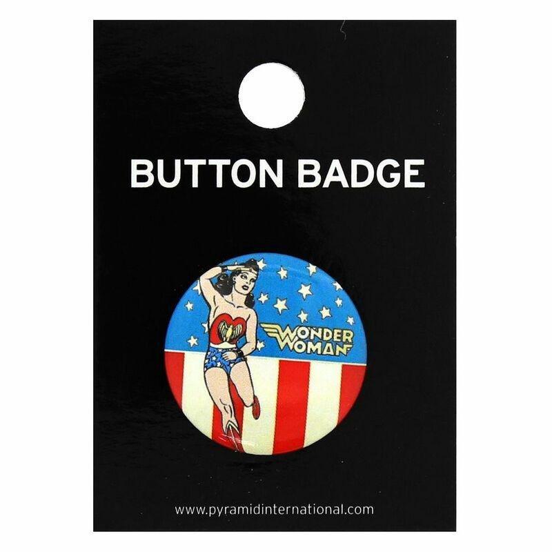 Pyramid International DC Comics Wonder Woman Stars And Stripes Badge 25mm, , large image number 0