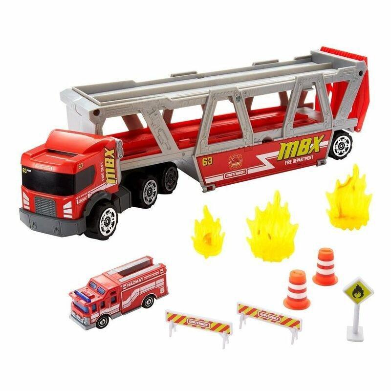 Matchbox Fire Rescue Hauler Playset GWM23, , large image number 0