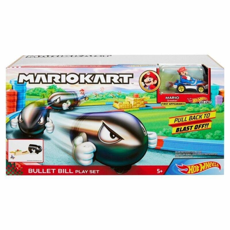 Hot Wheels Mario Kart Bullet Bill Launcher With Mario Kart Set GKY54, , large image number 0