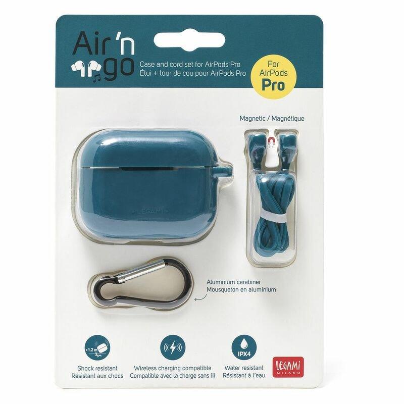 Legami Air 'N Go - Case And Cord Set for Airpods Pro - Petrol Blue, , large image number 3