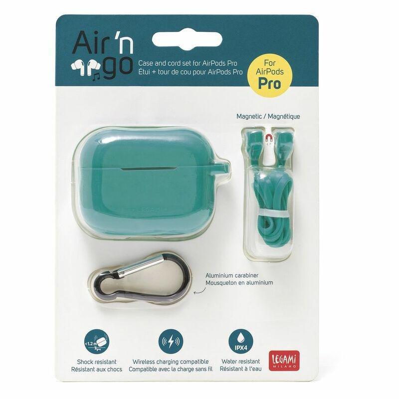 LEGAMI - Legami Air 'N Go - Case And Cord Set for Apple AirPods Pro - Turquoise