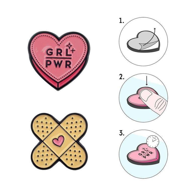 Legami Cutie - Metal Stickers - Grl Pwr (Set of 2), , large image number 0