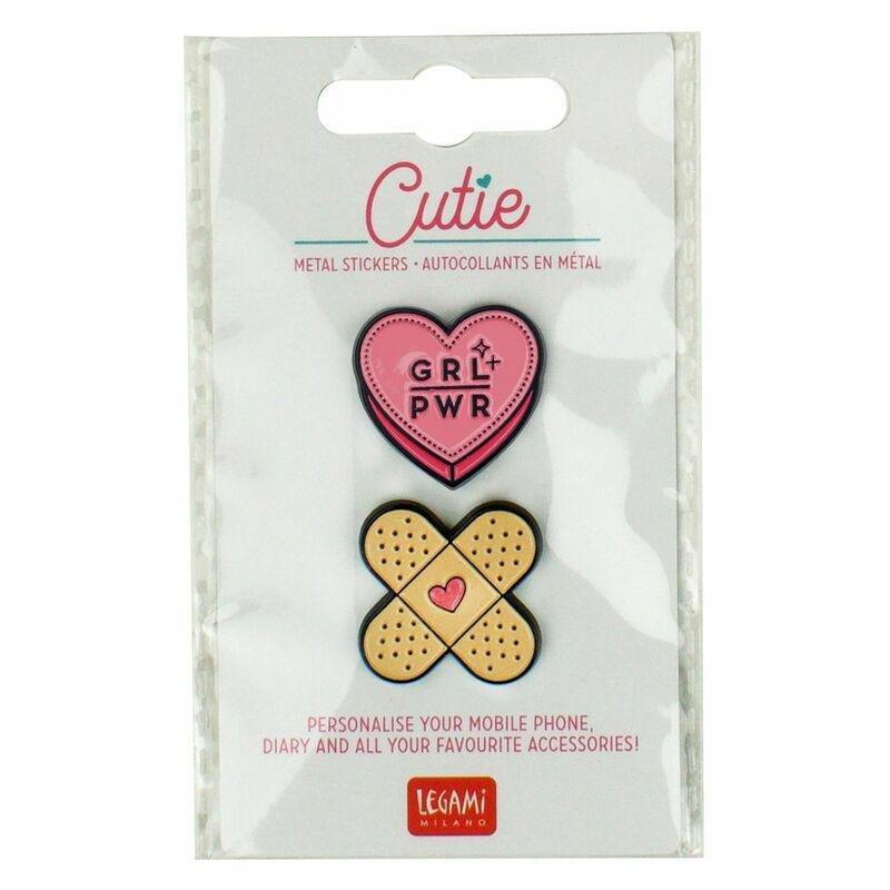 Legami Cutie - Metal Stickers - Grl Pwr (Set of 2), , large image number 1