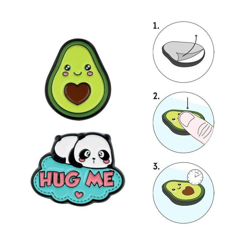 Legami Cutie - Metal Stickers - Hug Me Design 1 (Set of 2), , medium