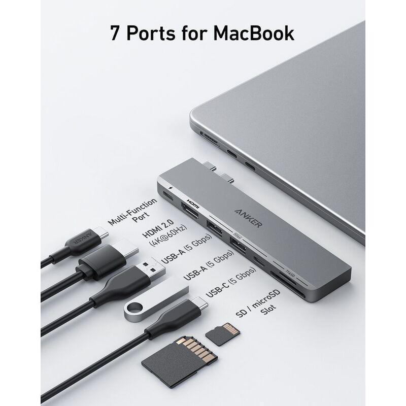 Anker 547 USB-C HUB 7-In-2 For Macbook B2B - GREY, , large image number 1