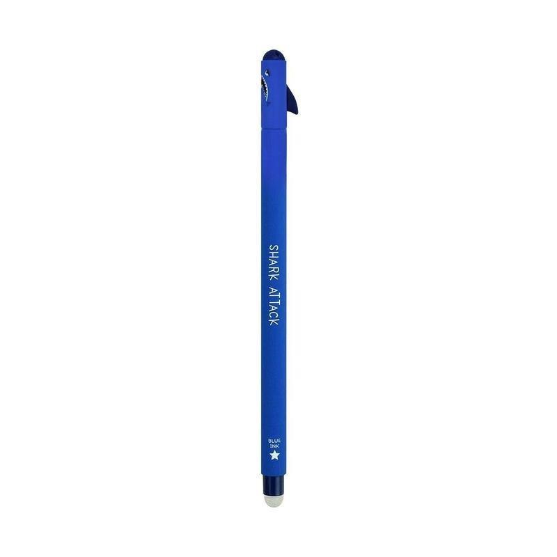 Legami Erasable Gel Pen - Shark - Blue, , medium
