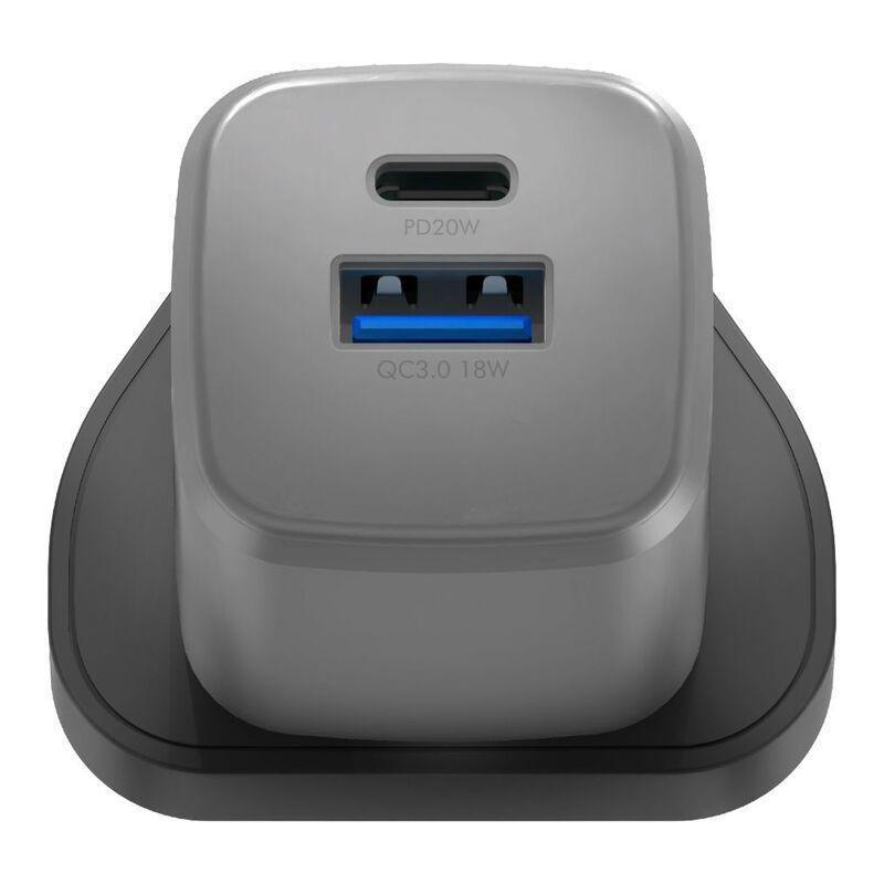 Energea AmpCharge GaN 20 1C1A PD/QC 3.0 Wall Charger 20W (UK) - Gunmetal, , large image number 2