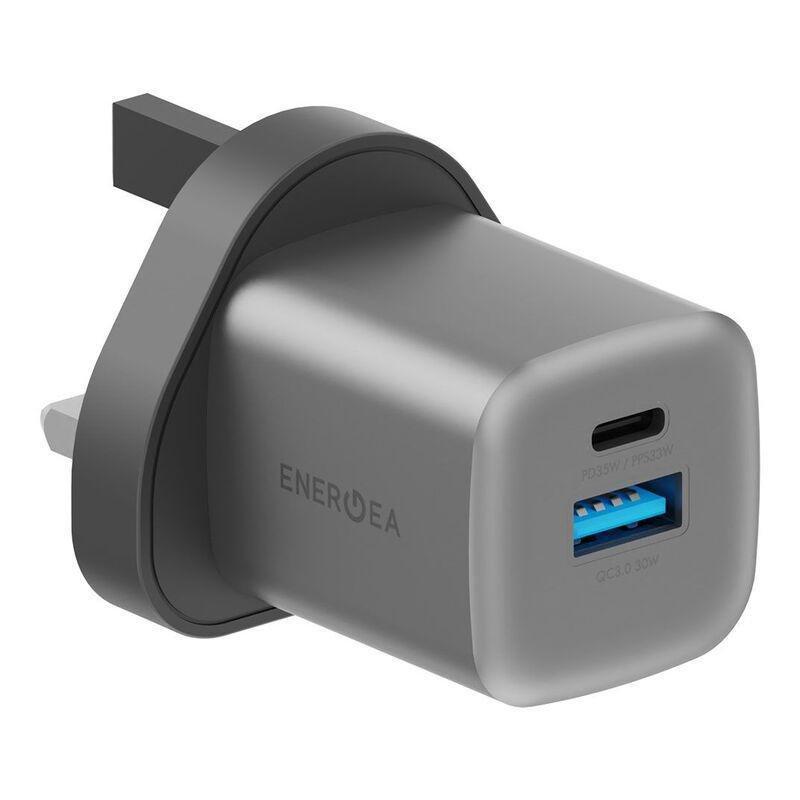 Energea AmpCharge GaN 35 1C1A PD/PPS/QC 3.0 Wall Charger 35W (Uk) - Gunmetal, , large image number 0