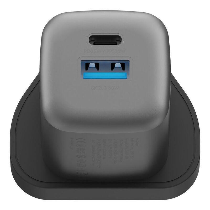 Energea AmpCharge GaN 35 1C1A PD/PPS/QC 3.0 Wall Charger 35W (Uk) - Gunmetal, , large image number 2
