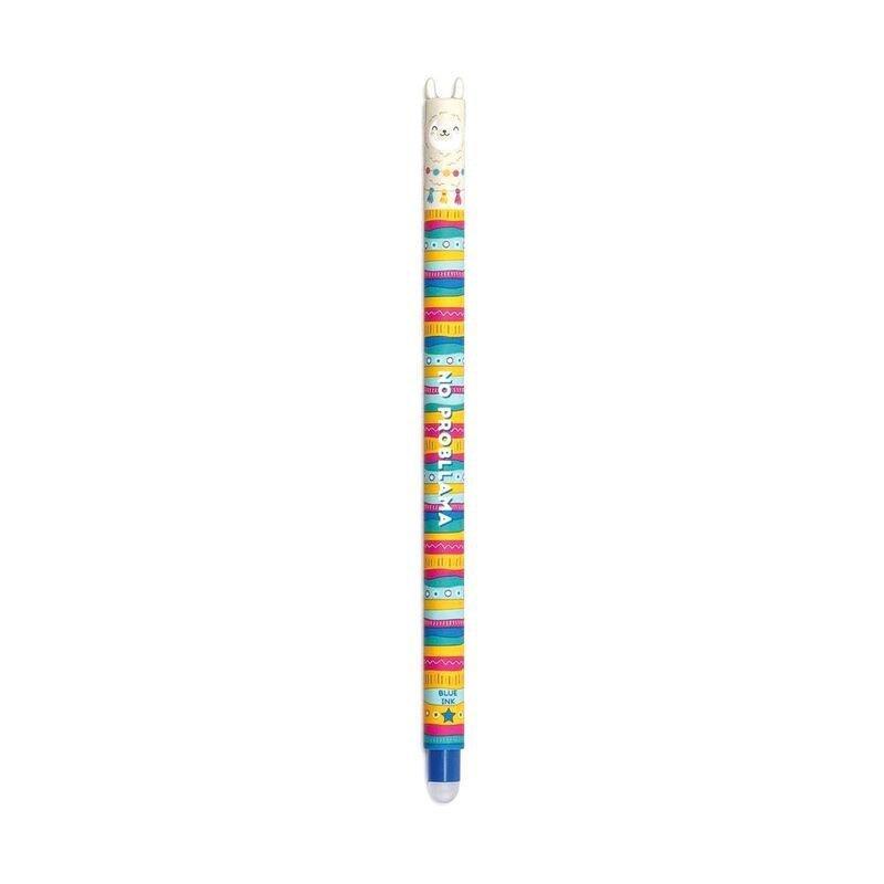 Legami Erasable Pen - Llama - Blue, , medium