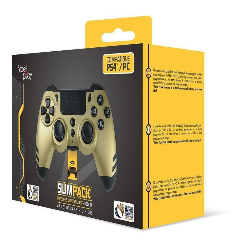 Steelplay Slim Pack Wireless Controller For PC/PS4 - Gold, , large image number 1