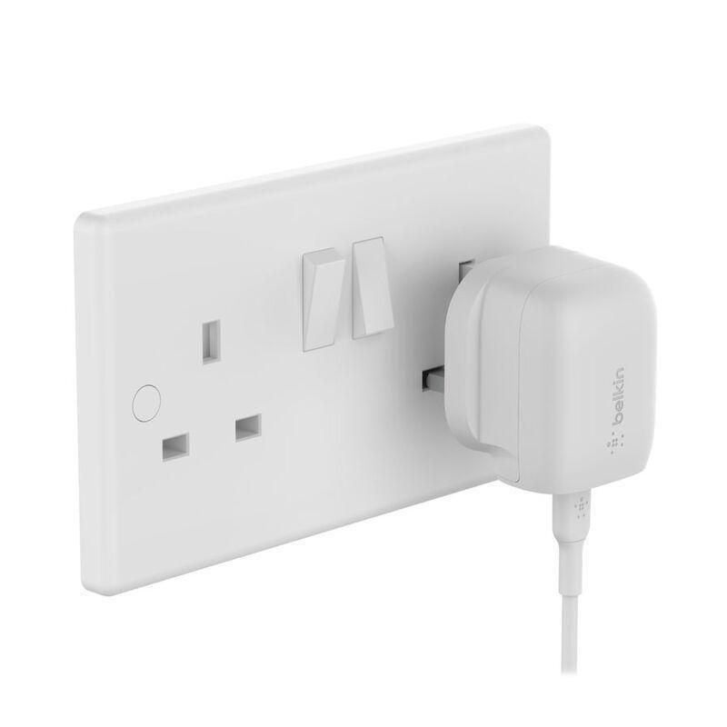 Belkin BoostCharge USB-C Wall Charger 20W - White (UK Plug), , large image number 3
