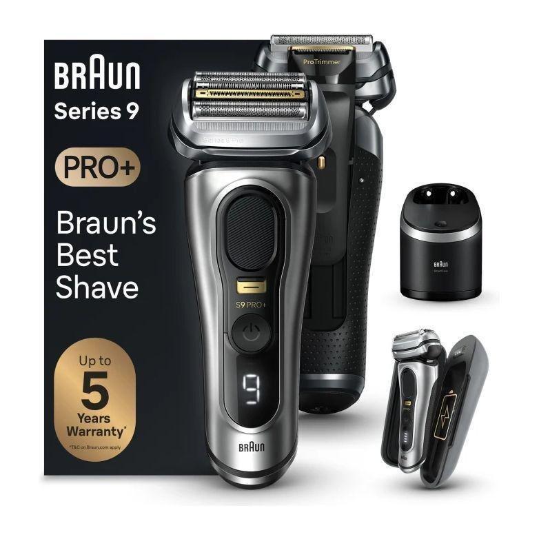 Braun Series 9 Pro+ 9577cc Wet & Dry shaver with 6-in-1 SmartCare Center and PowerCase - Silver, , medium
