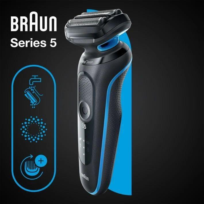 Braun Shaver Series 5 - 51-B1000s – Wet & Dry Shaver - Blue, , large image number 1
