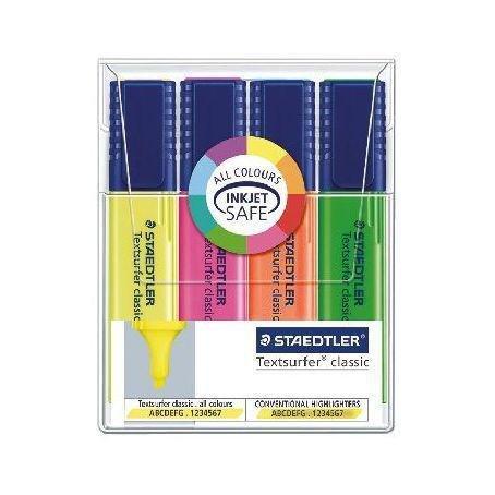 Staedtler Textsurfer Highlter WLT(Pack of 4) (Assorted Colors), , medium